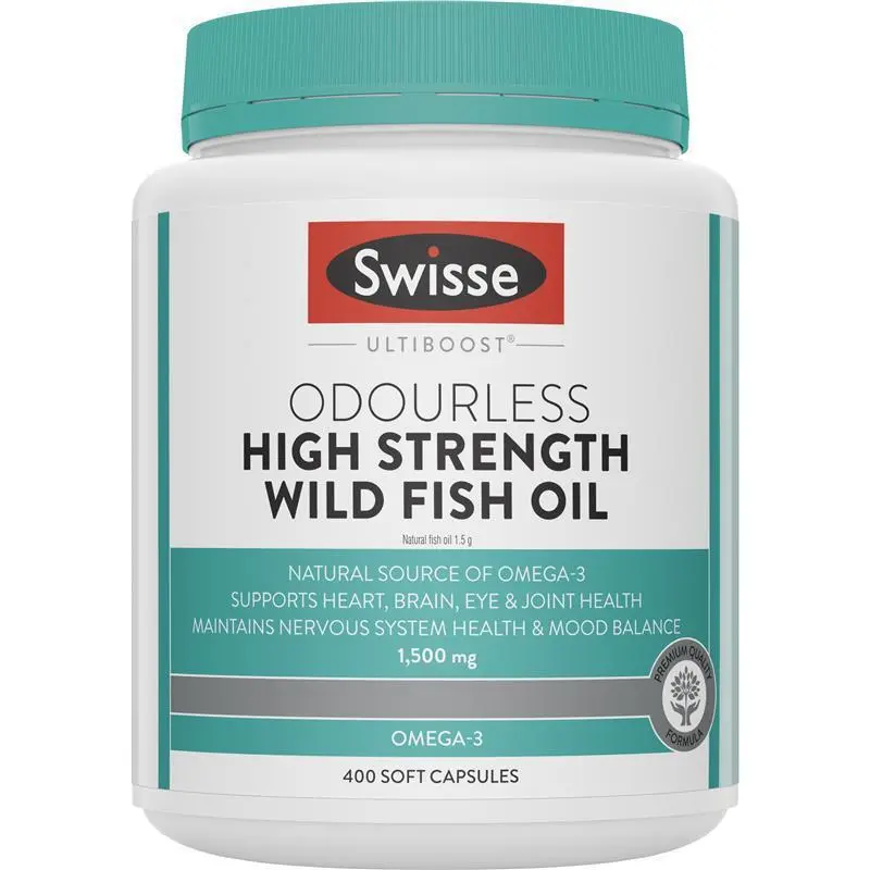 Swisse odourless fish oil 1000mg 400 Capsules